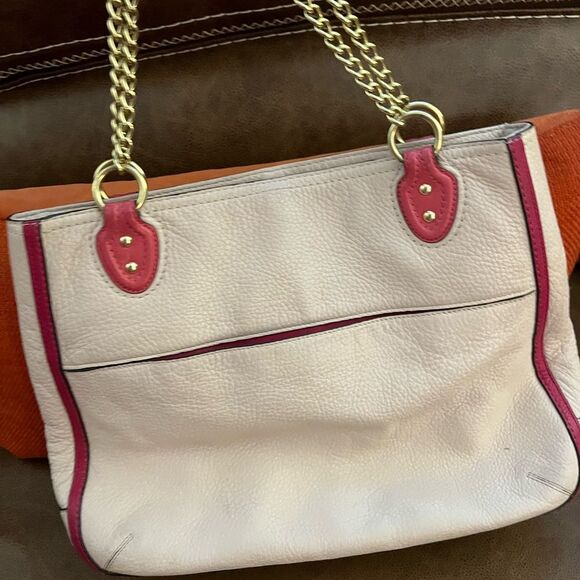 Coach Poppy Stylish Cream and Pink Women's Bag - Picture 8 of 10